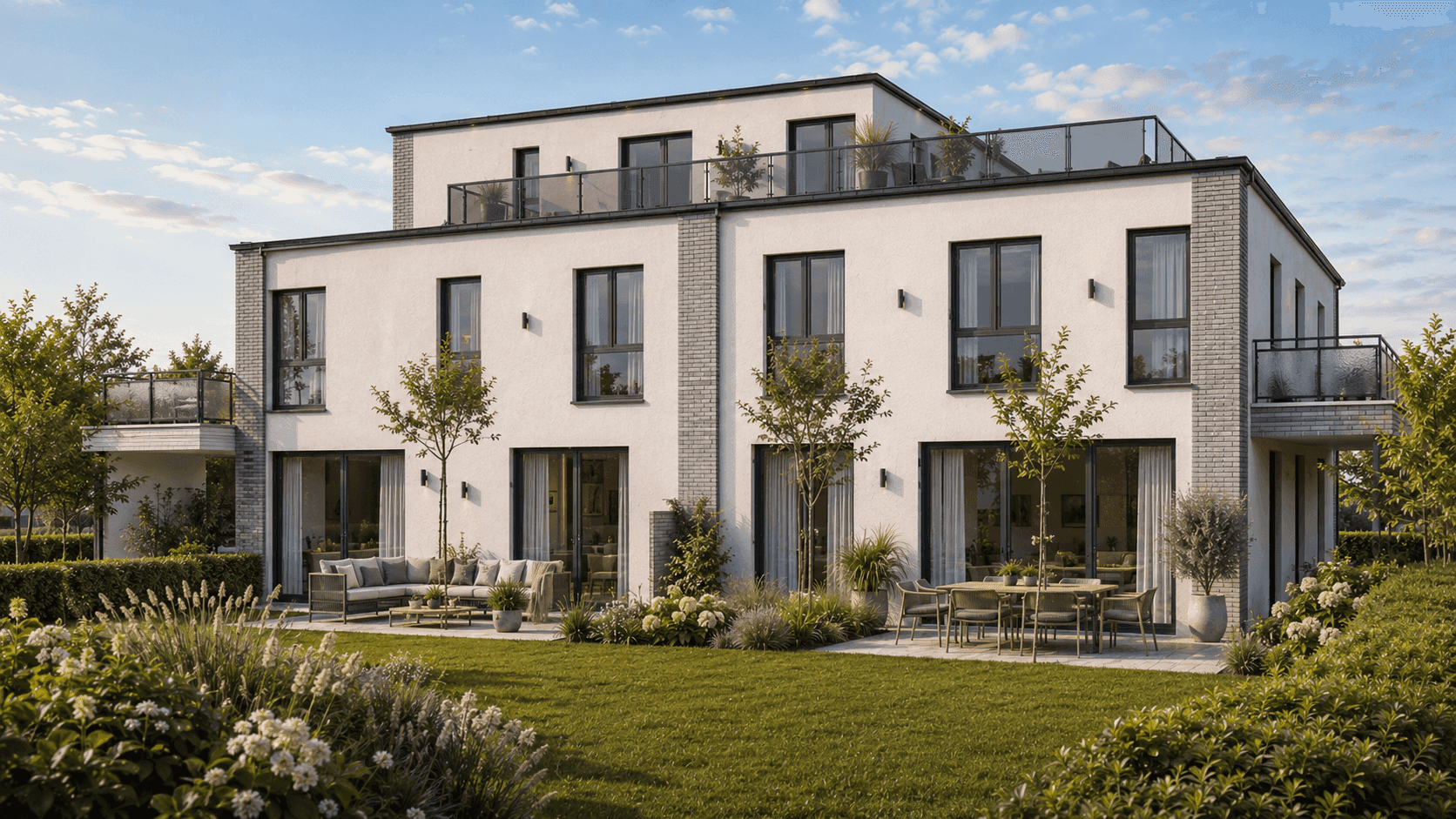 MEERZEIT STEINHUDE | Hochwertige Gartenwohnung mit Terrasse und Carport, Außenansicht