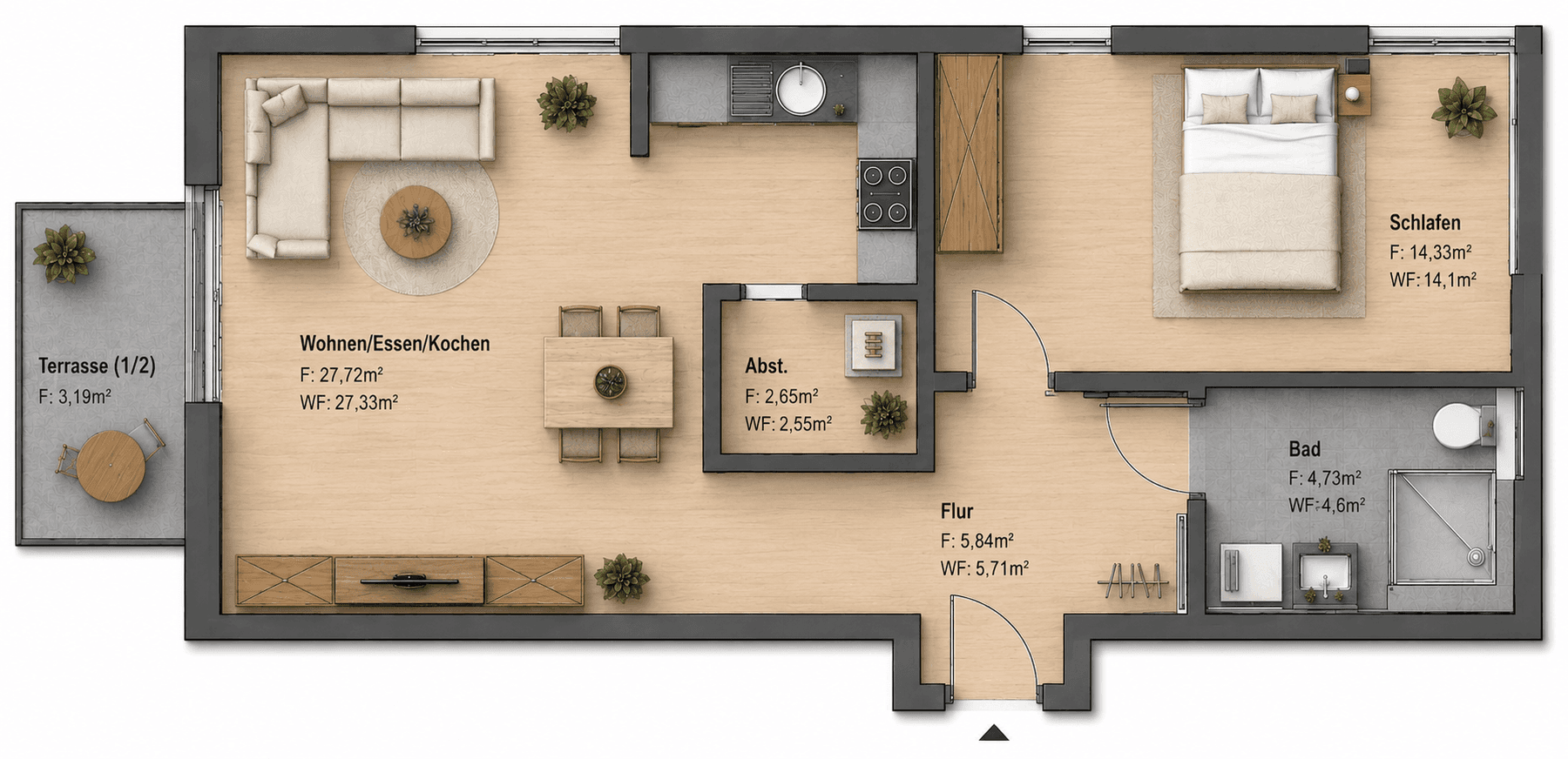 Neubau trifft Wohnkomfort – Barrierefreie 2-Zimmer-Wohnung im Erdgeschoss, Außenansicht