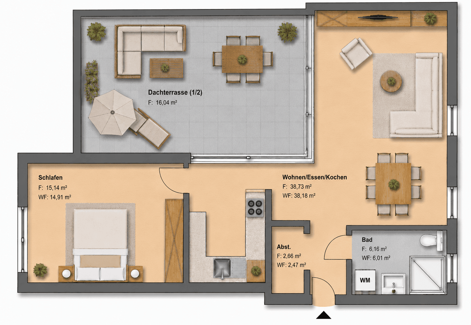 Ein Zuhause mit besonderem Flair – 2-Zimmer-Wohnung mit Dachterrasse, Außenansicht