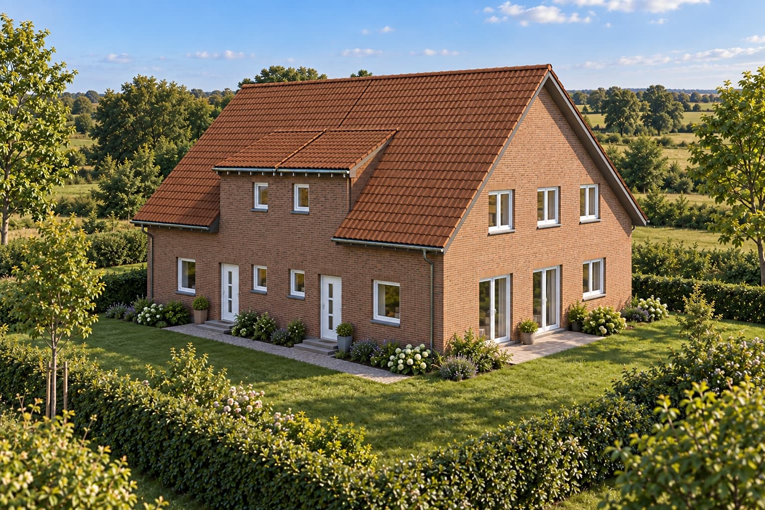 Verwirklichen Sie ihren Traum vom Eigenheim- Neubau Doppelhaushälfte, Außenansicht